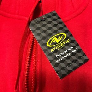 L Athletic Works Bold Red Zip-Up NWT